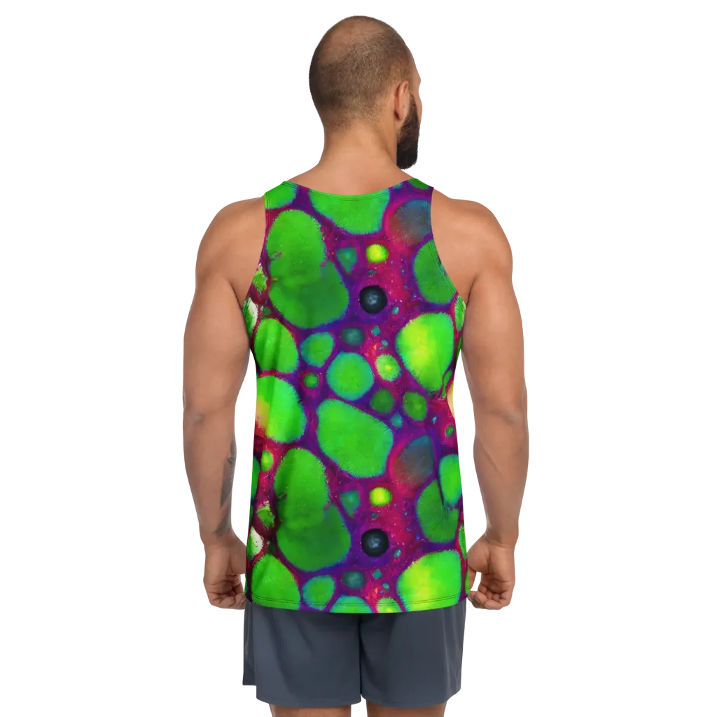 Elegant, Artstation, Matte Painting on Men's Tank Top — Back