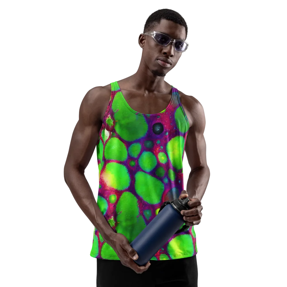 Elegant, Artstation, Matte Painting on Men's Tank Top — Front