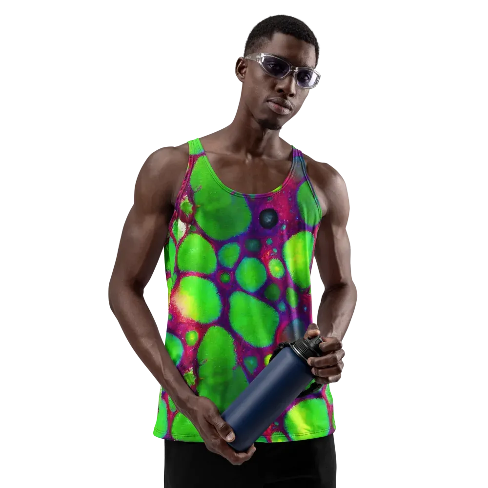 Elegant, Artstation, Matte Painting on Men's Tank Top — Front