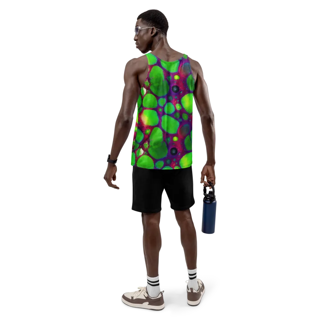 Elegant, Artstation, Matte Painting on Men's Tank Top — Back