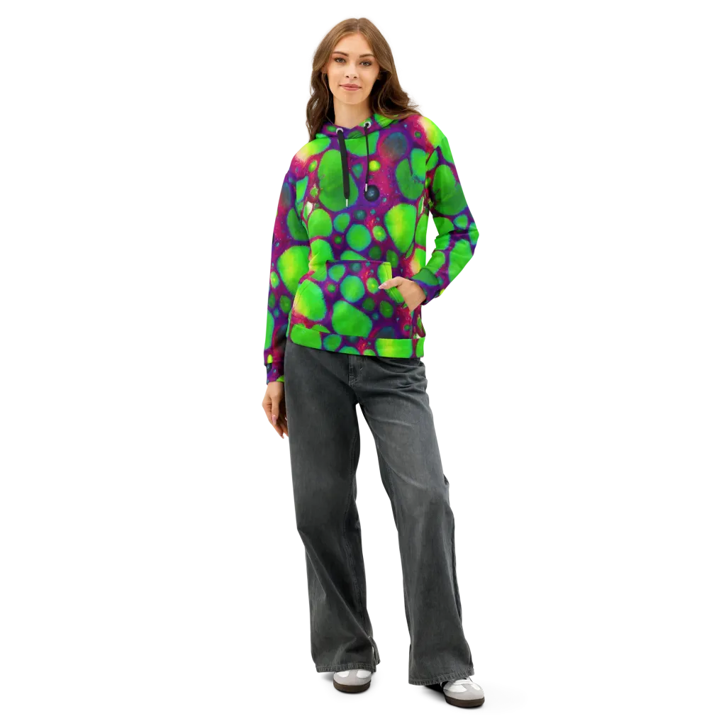 Elegant, Artstation, Matte Painting on Cotton Hoodie — Front