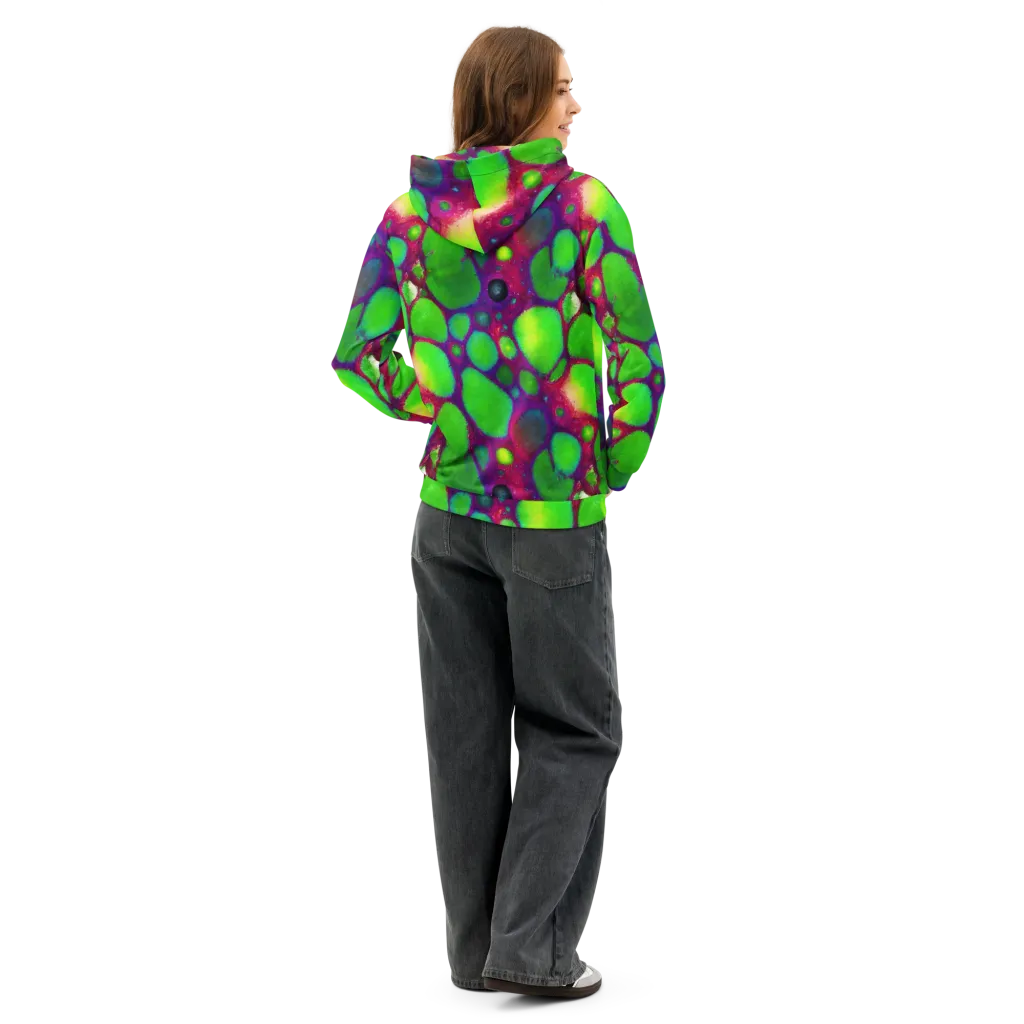 Elegant, Artstation, Matte Painting on Cotton Hoodie — Back