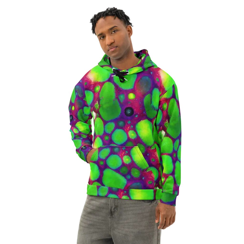 Elegant, Artstation, Matte Painting on Cotton Hoodie — Left Front
