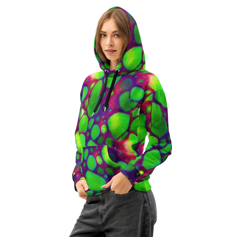 Elegant, Artstation, Matte Painting on Cotton Hoodie — Left Front