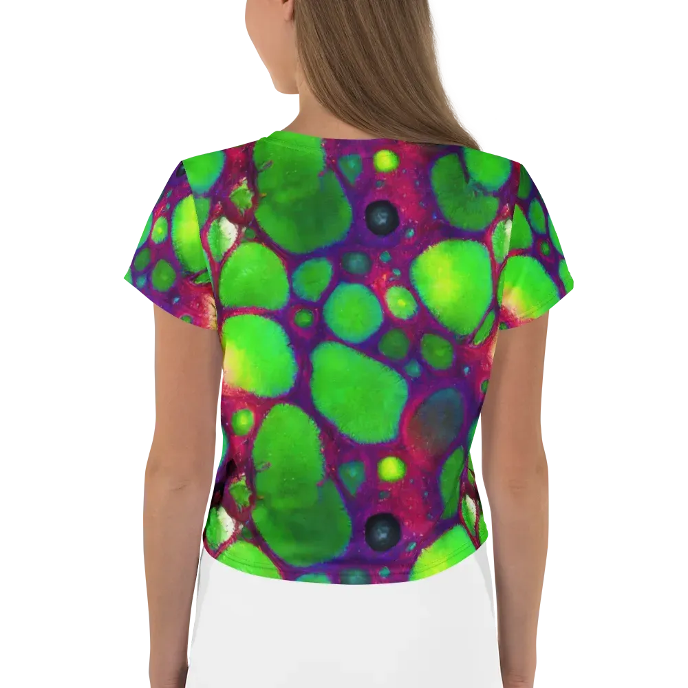Elegant, Artstation, Matte Painting on Crop Tee — Back