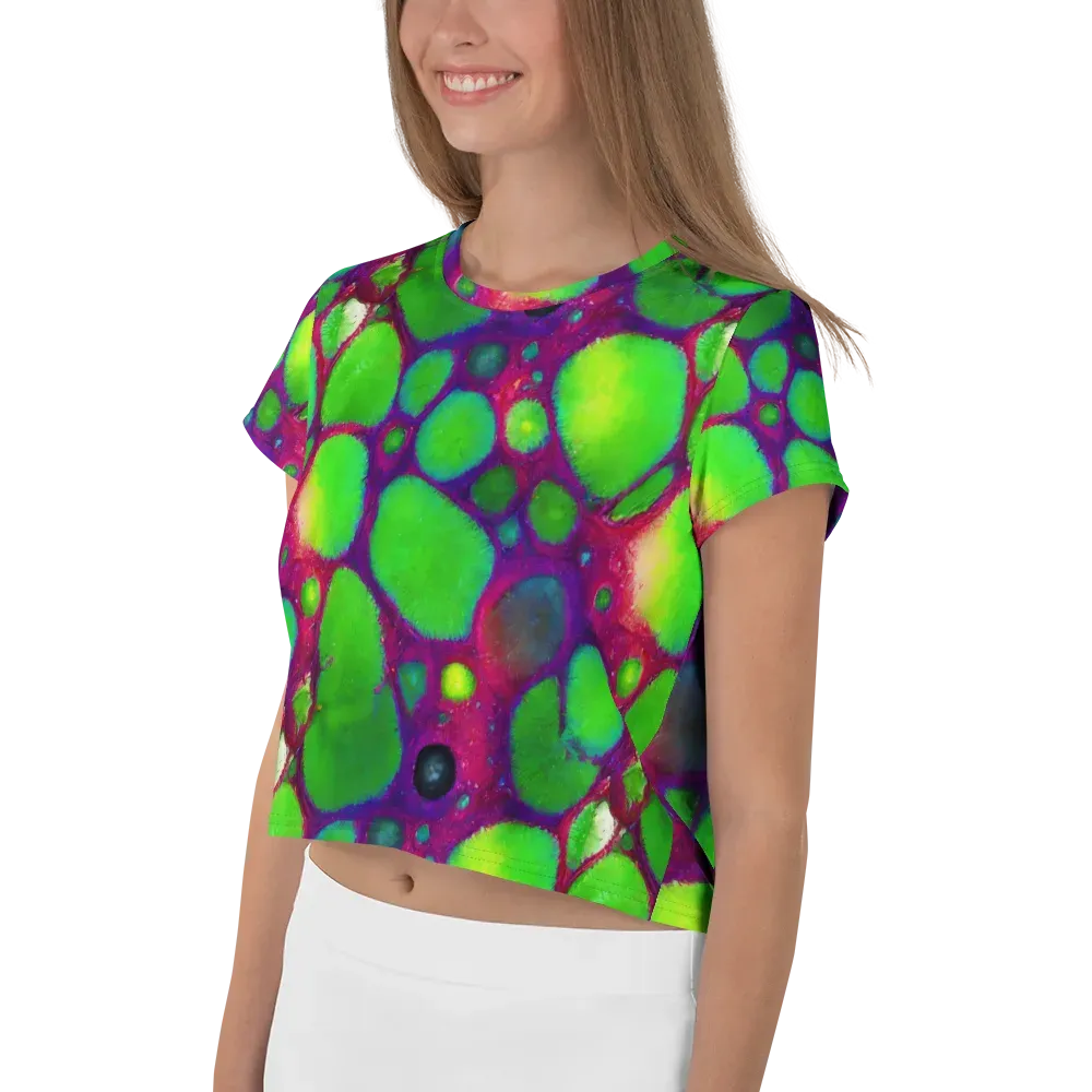 Elegant, Artstation, Matte Painting on Crop Tee — Left