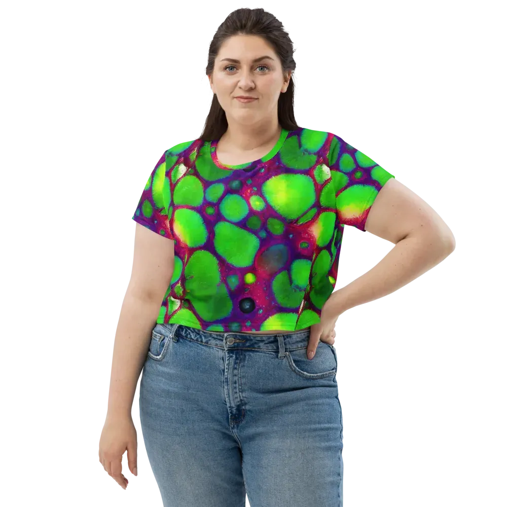 Elegant, Artstation, Matte Painting on Crop Tee — Front
