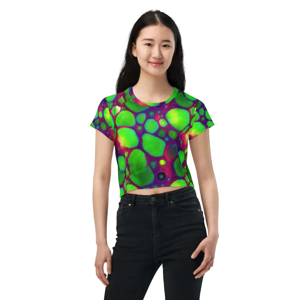 Elegant, Artstation, Matte Painting on Crop Tee — Front