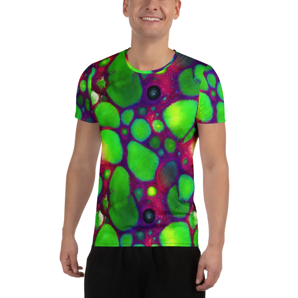 Elegant, Artstation, Matte Painting on Men's Athletic T-Shirt — Front