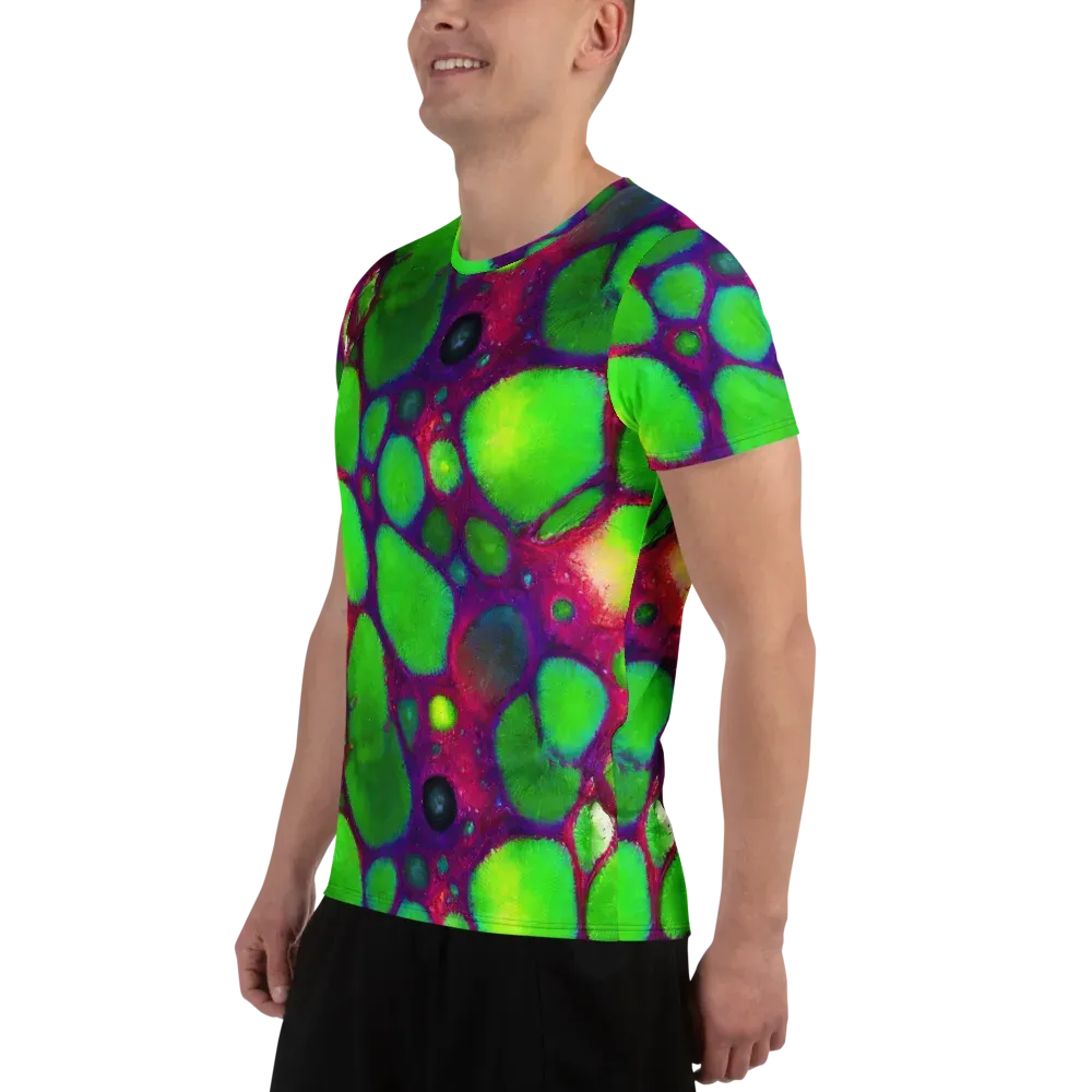 Elegant, Artstation, Matte Painting on Men's Athletic T-Shirt — Left