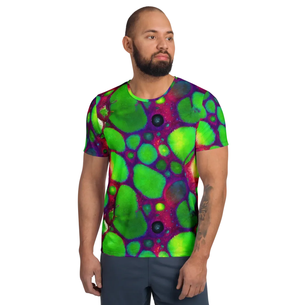 Elegant, Artstation, Matte Painting on Men's Athletic T-Shirt — Front