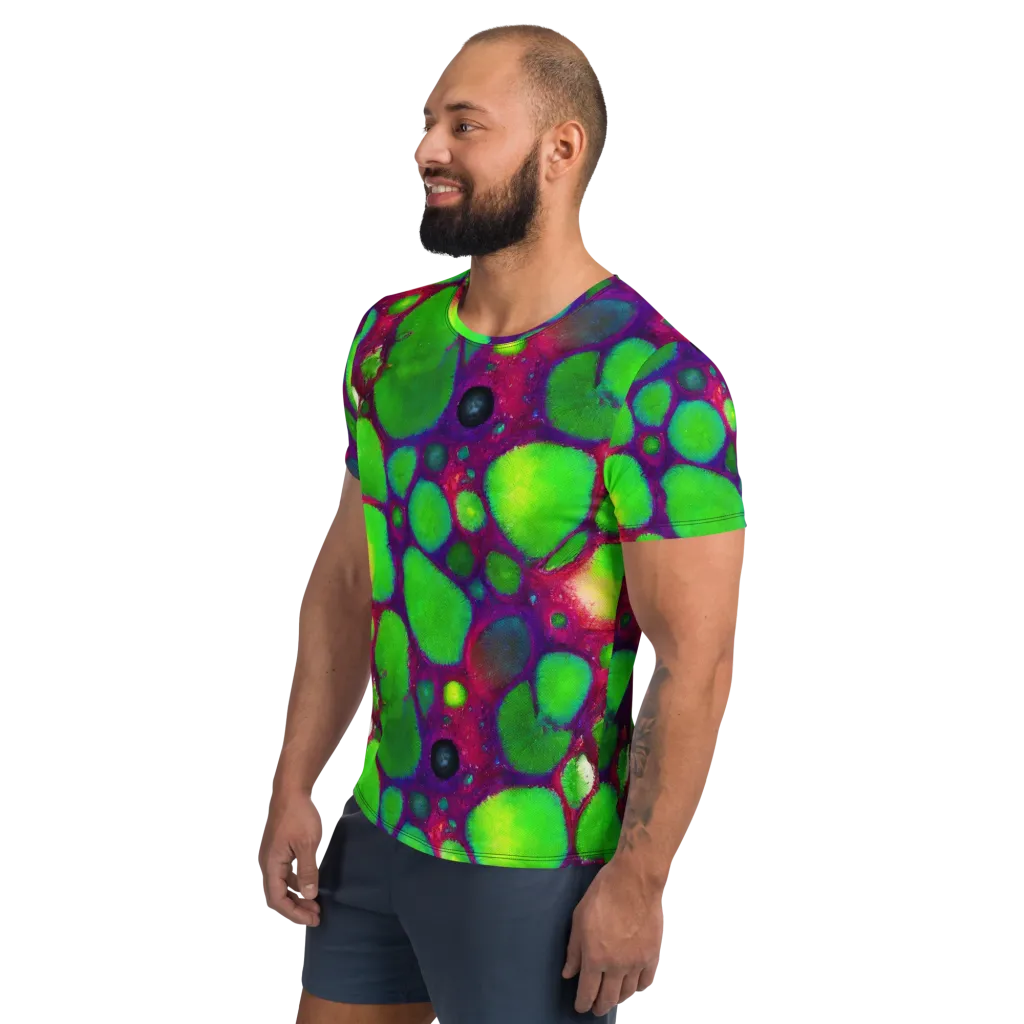 Elegant, Artstation, Matte Painting on Men's Athletic T-Shirt — Left