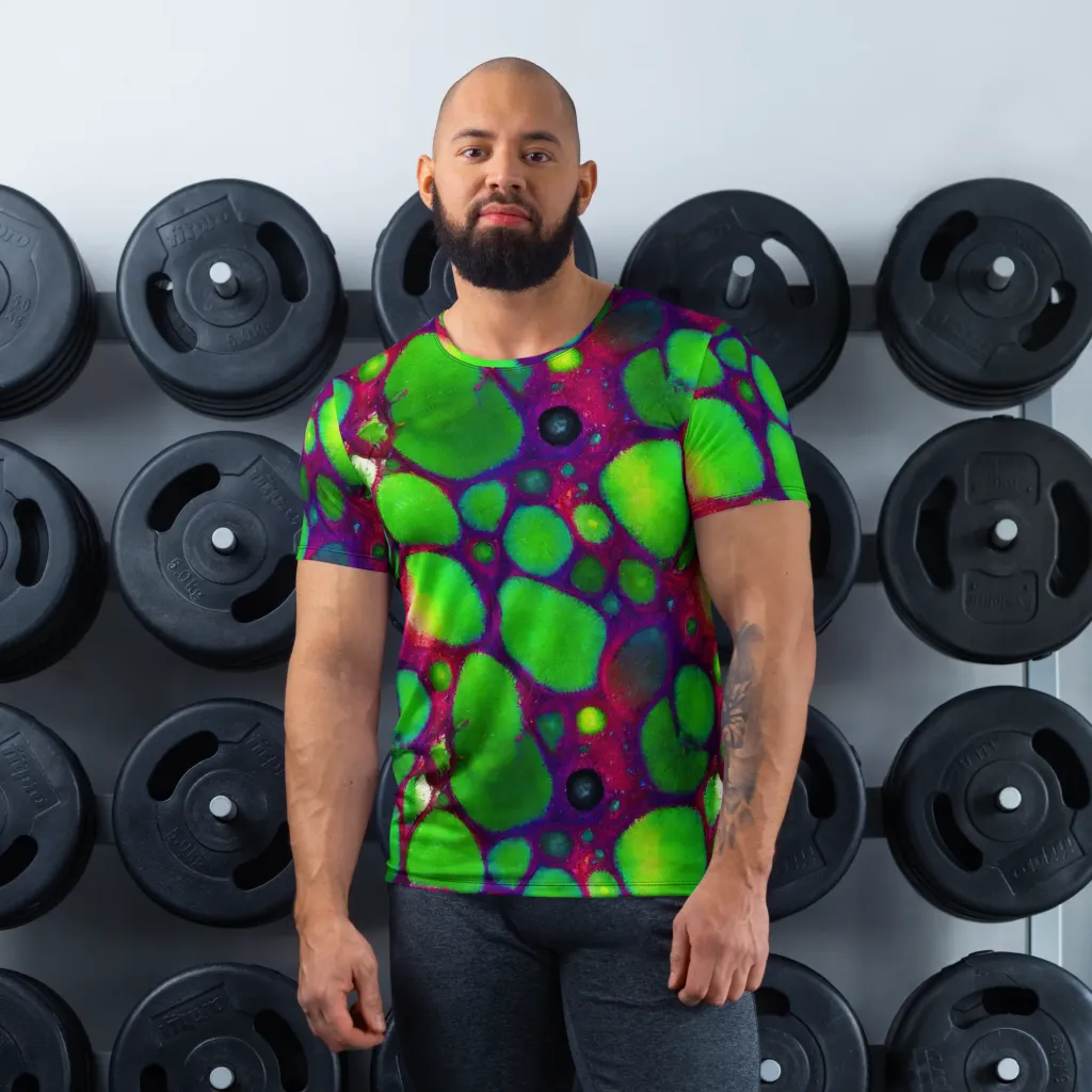 Elegant, Artstation, Matte Painting on Men's Athletic T-Shirt — Front