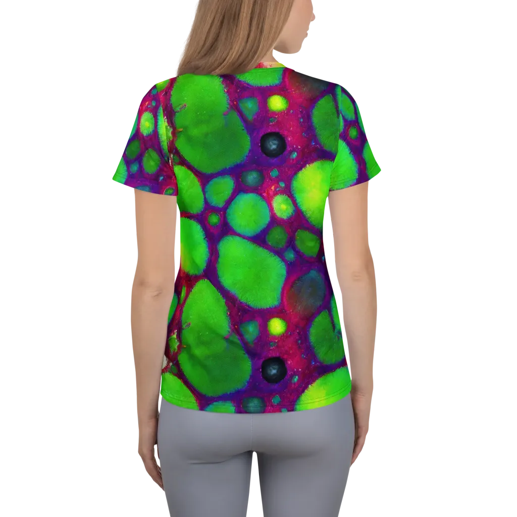 Elegant, Artstation, Matte Painting on Women's Athletic T-Shirt — Back