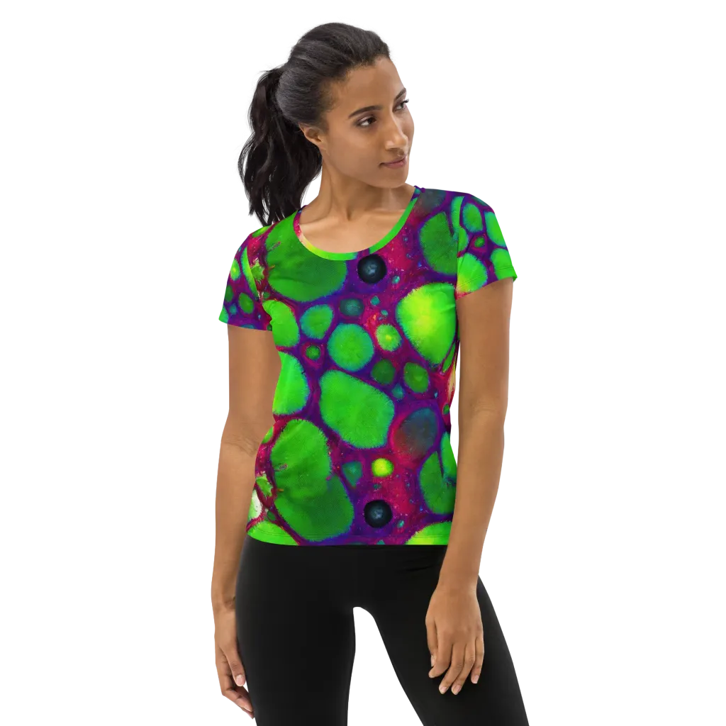 Elegant, Artstation, Matte Painting on Women's Athletic T-Shirt — Front