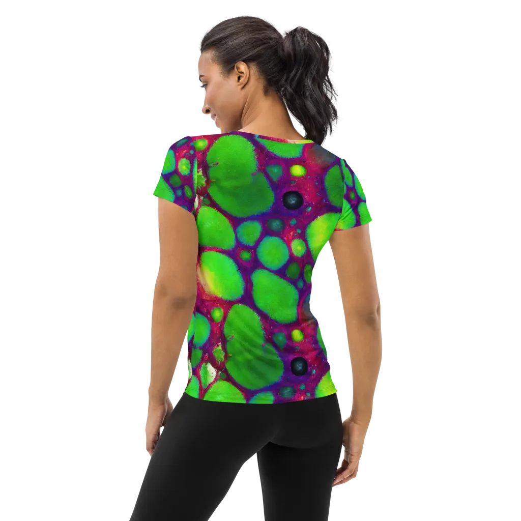 Elegant, Artstation, Matte Painting on Women's Athletic T-Shirt — Back