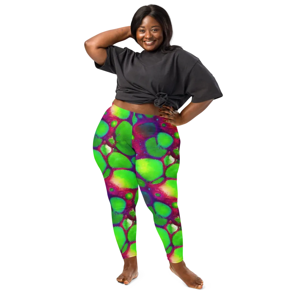 Elegant, Artstation, Matte Painting on Leggings — Front