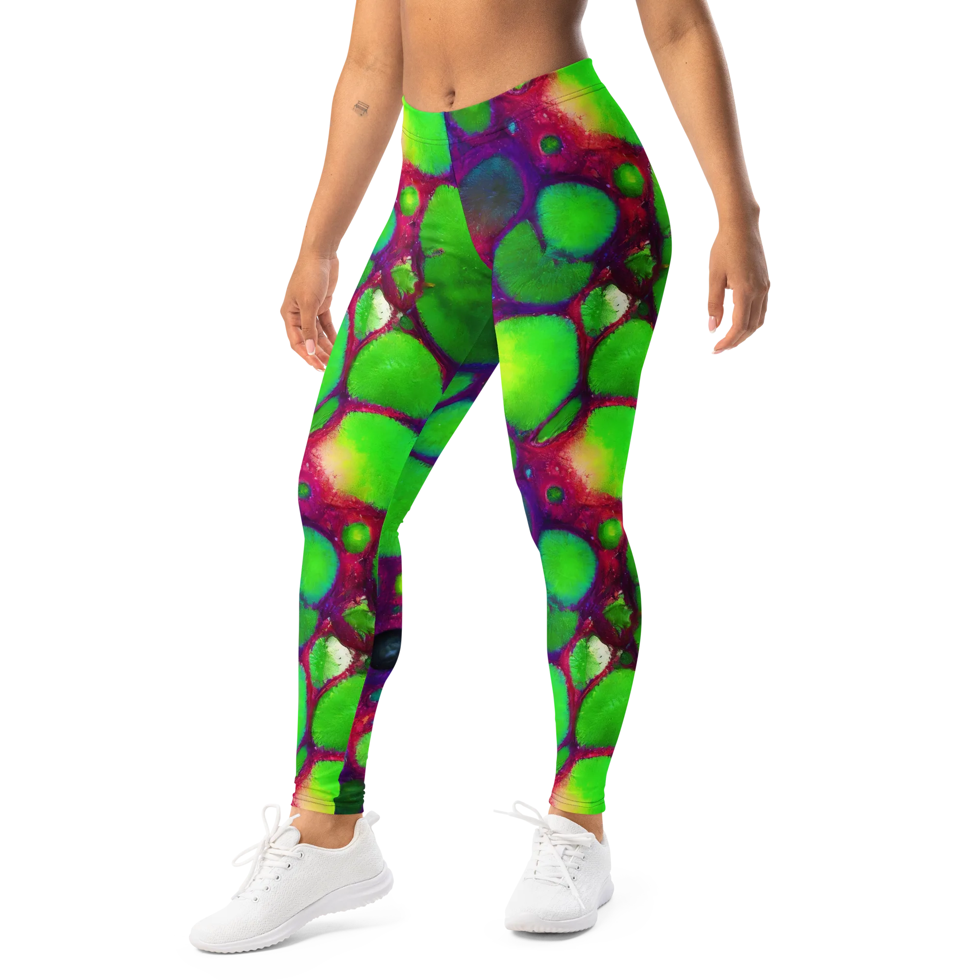 Elegant, Artstation, Matte Painting on Leggings — Left Front