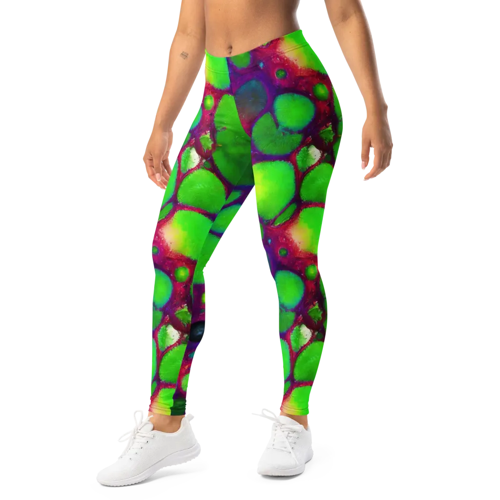 Elegant, Artstation, Matte Painting on Leggings — Left Front