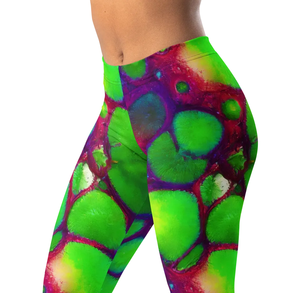 Elegant, Artstation, Matte Painting on Leggings — Left Front