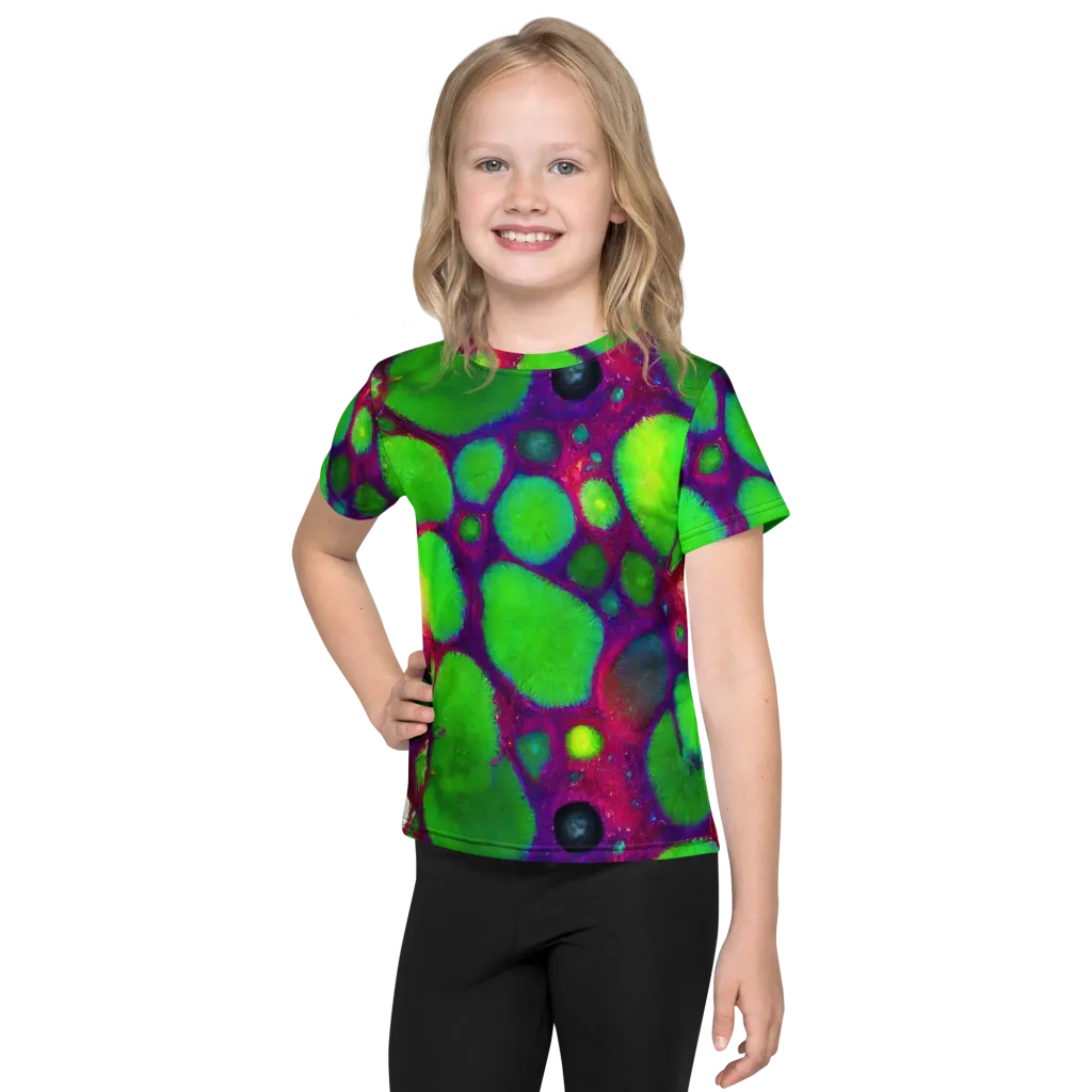 Elegant, Artstation, Matte Painting on Kids Crew Neck T-Shirt — Front