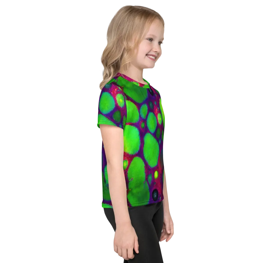Elegant, Artstation, Matte Painting on Kids Crew Neck T-Shirt — Right
