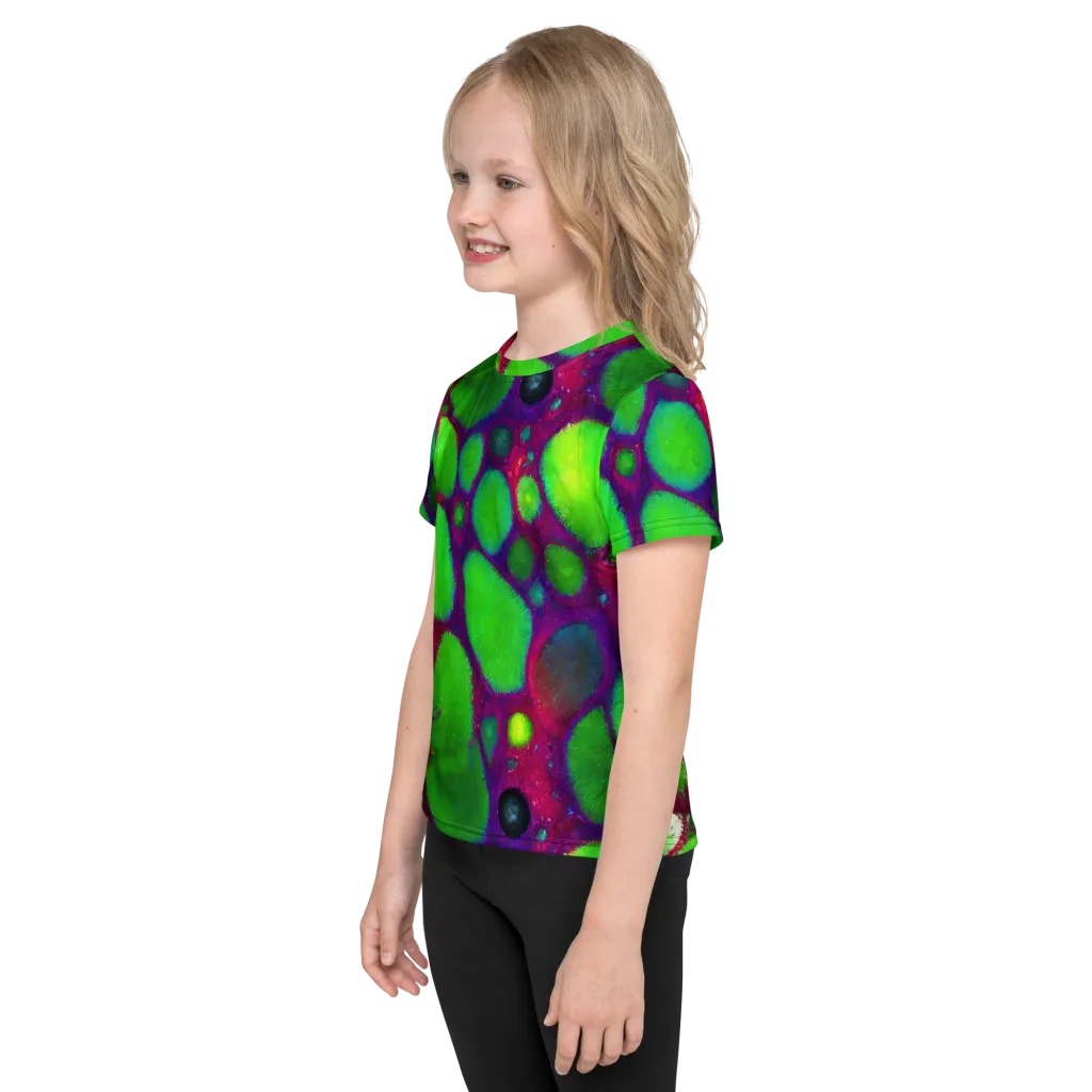 Elegant, Artstation, Matte Painting on Kids Crew Neck T-Shirt — Left