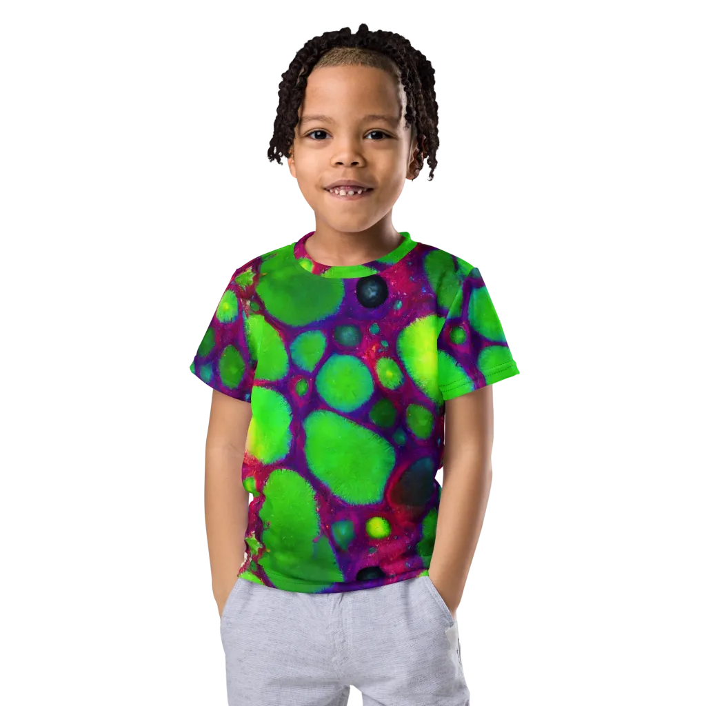 Elegant, Artstation, Matte Painting on Kids Crew Neck T-Shirt — Front