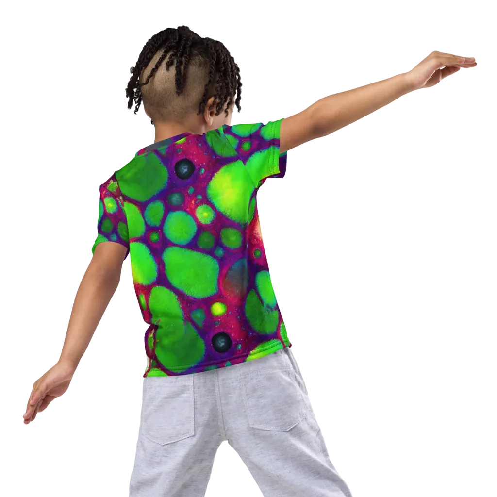 Elegant, Artstation, Matte Painting on Kids Crew Neck T-Shirt — Back