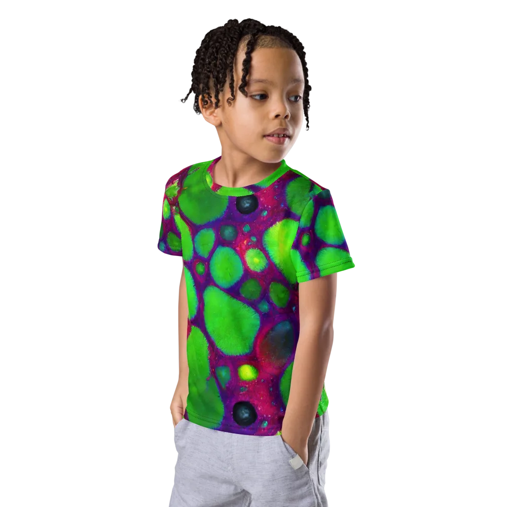 Elegant, Artstation, Matte Painting on Kids Crew Neck T-Shirt — Left Front