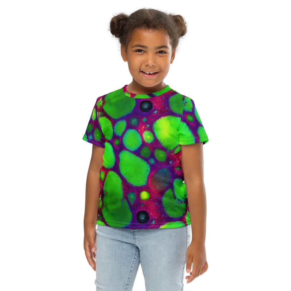 Elegant, Artstation, Matte Painting on Kids Crew Neck T-Shirt — Front