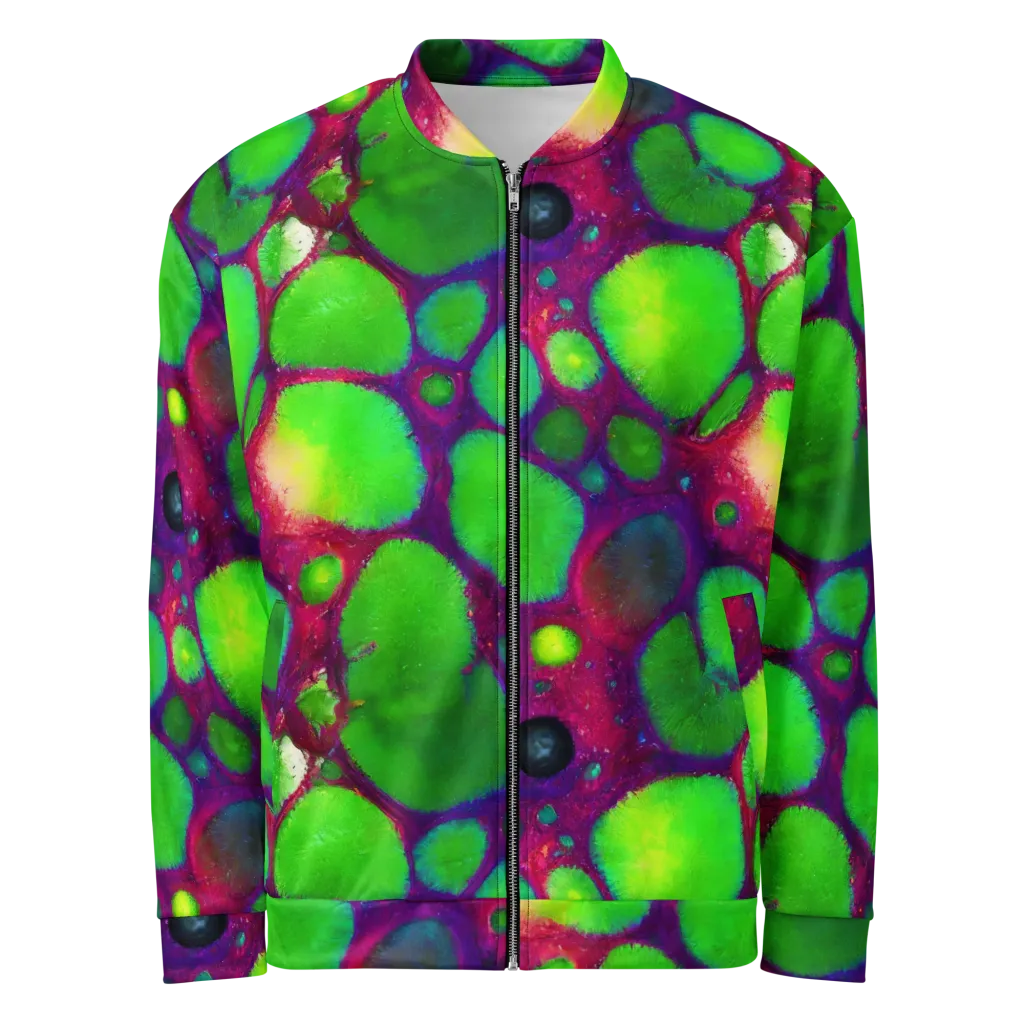 Elegant, Artstation, Matte Painting on Bomber Jacket — Front