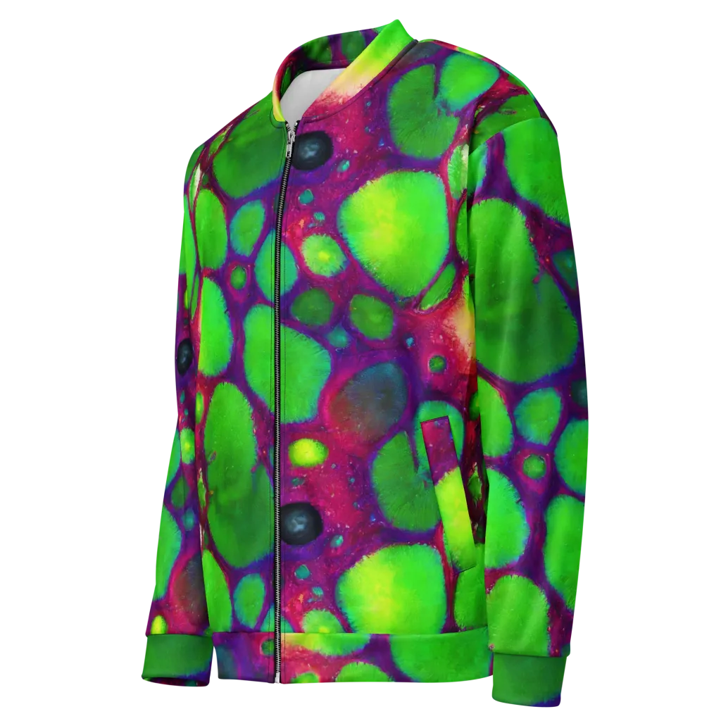 Elegant, Artstation, Matte Painting on Bomber Jacket — Left Front