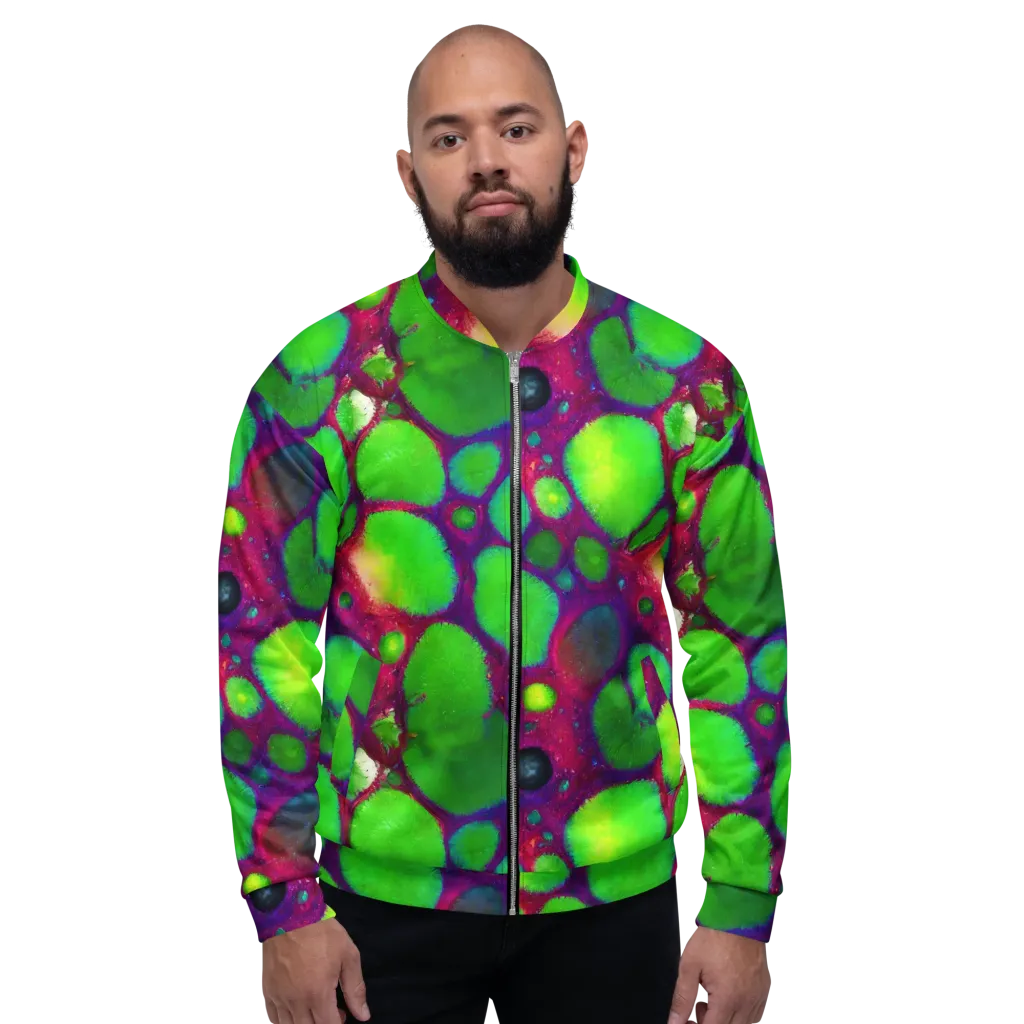 Elegant, Artstation, Matte Painting on Bomber Jacket — Front