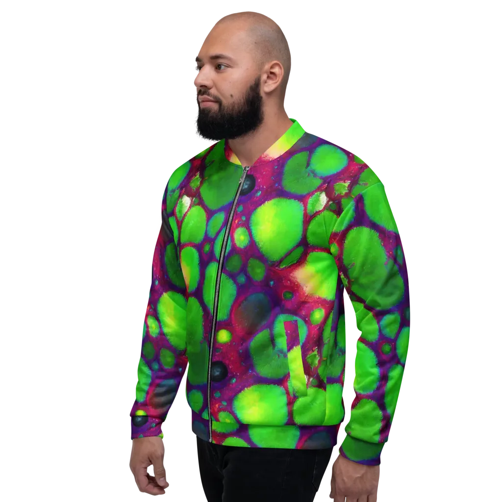 Elegant, Artstation, Matte Painting on Bomber Jacket — Left