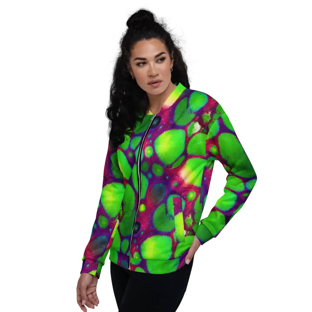 Elegant, Artstation, Matte Painting on Bomber Jacket — Left