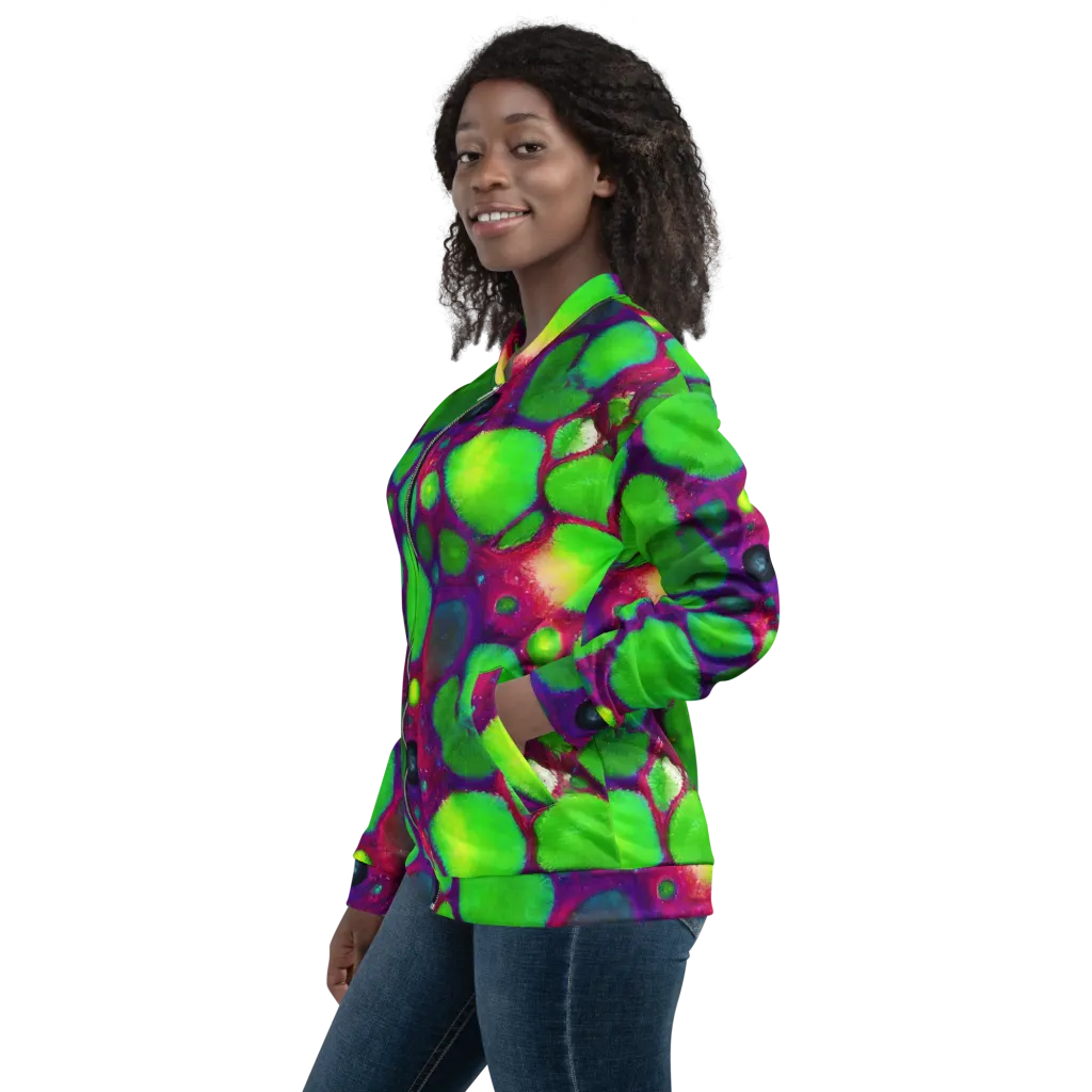Elegant, Artstation, Matte Painting on Bomber Jacket — Left