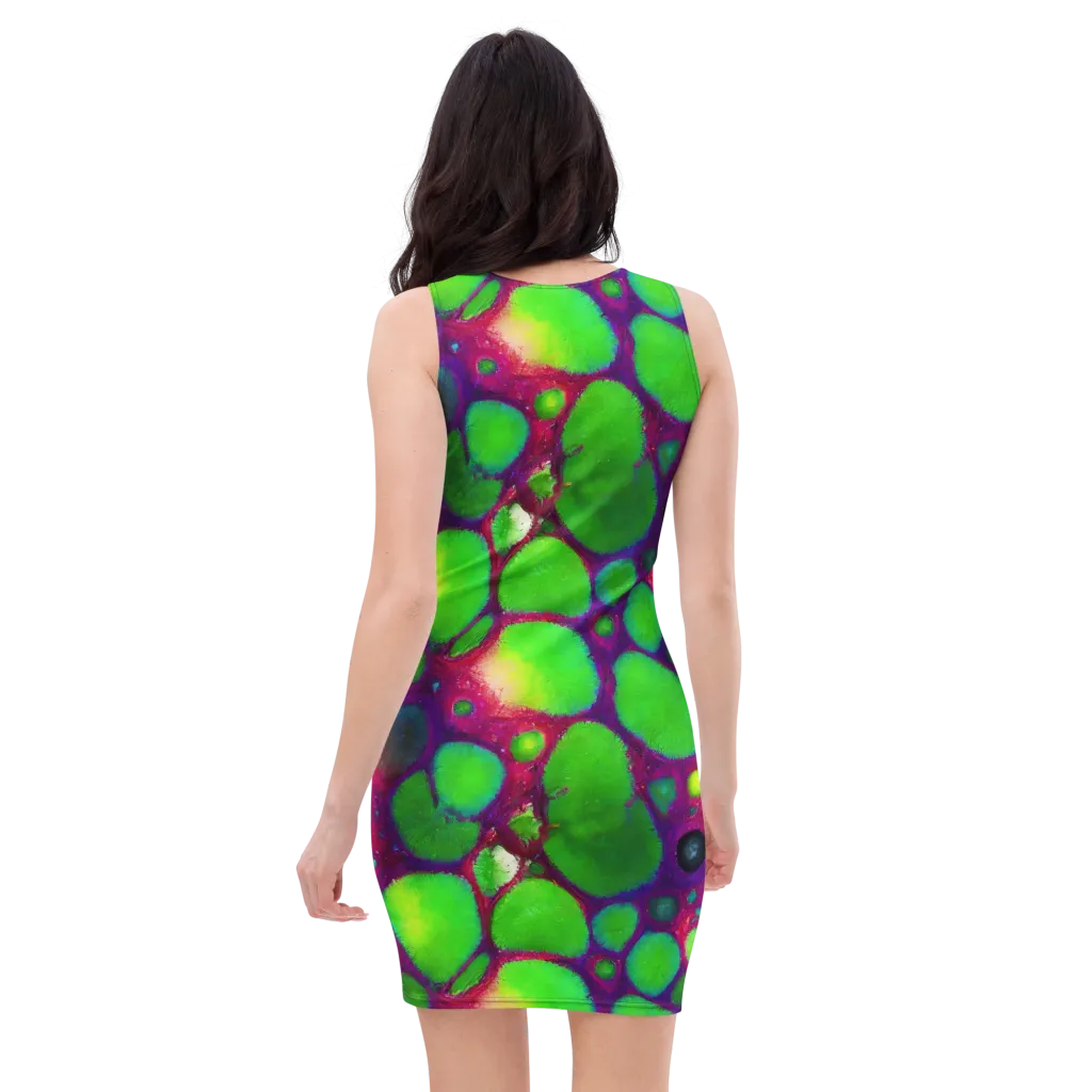 Elegant, Artstation, Matte Painting on Bodycon Dress — Back