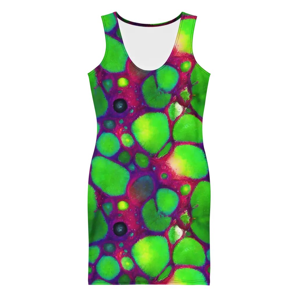 Elegant, Artstation, Matte Painting on Bodycon Dress — Front
