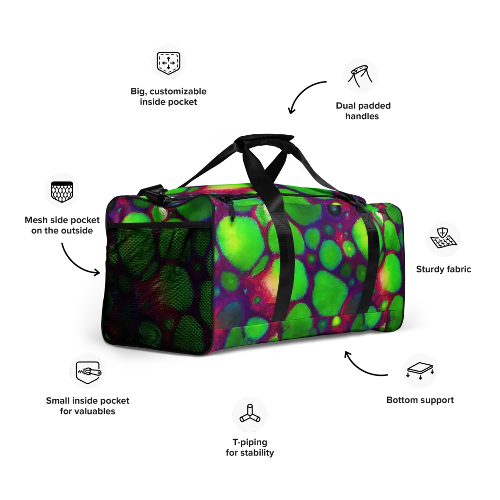 Elegant, Artstation, Matte Painting on Duffle Bag — Right Front