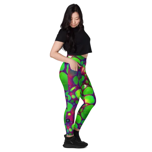 Elegant, Artstation, Matte Painting on a Leggings with Pockets