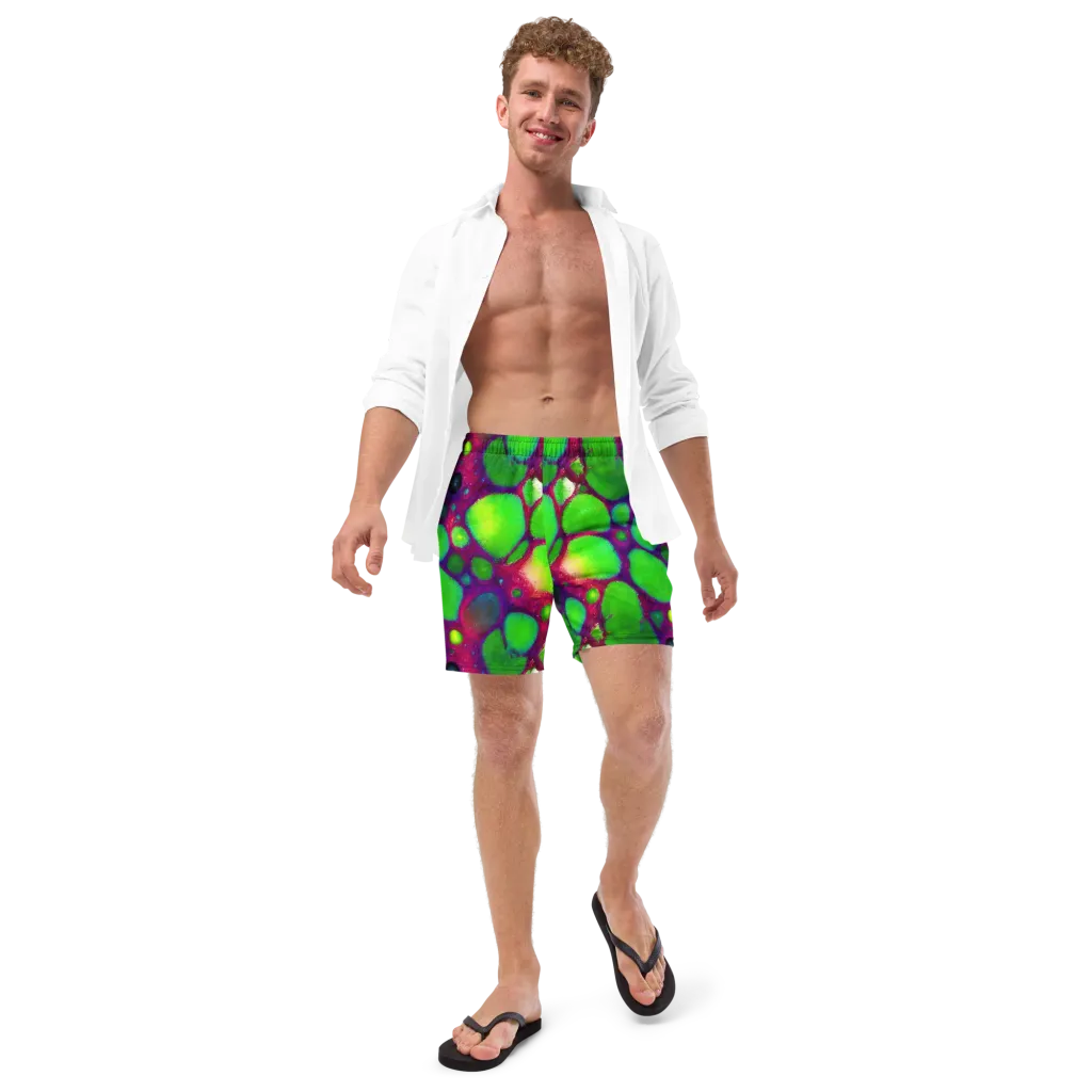 Elegant, Artstation, Matte Painting on Swim Trunks — Front