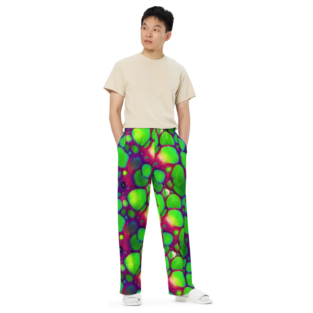 Elegant, Artstation, Matte Painting on Wide-Leg Pants — Front
