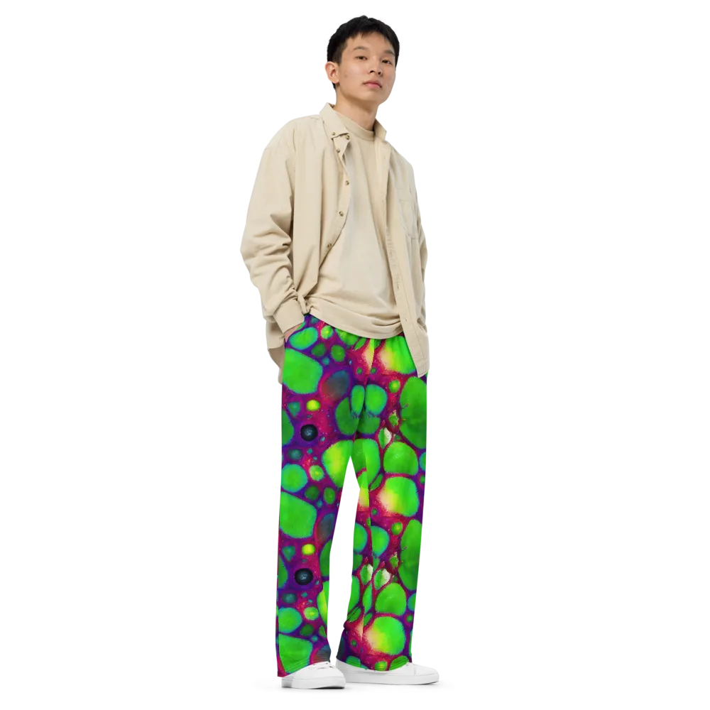 Elegant, Artstation, Matte Painting on Wide-Leg Pants — Right Front