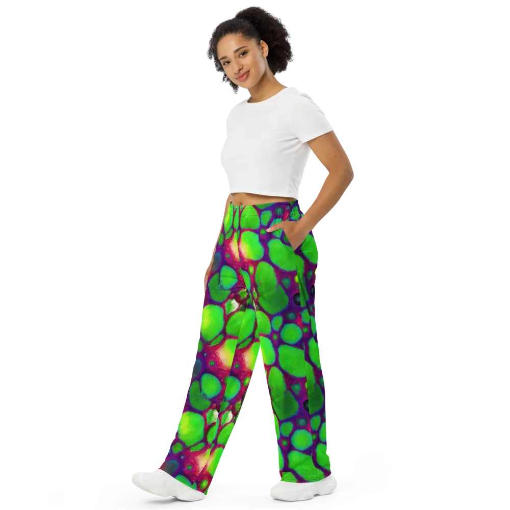 Elegant, Artstation, Matte Painting on Wide-Leg Pants — Left Front