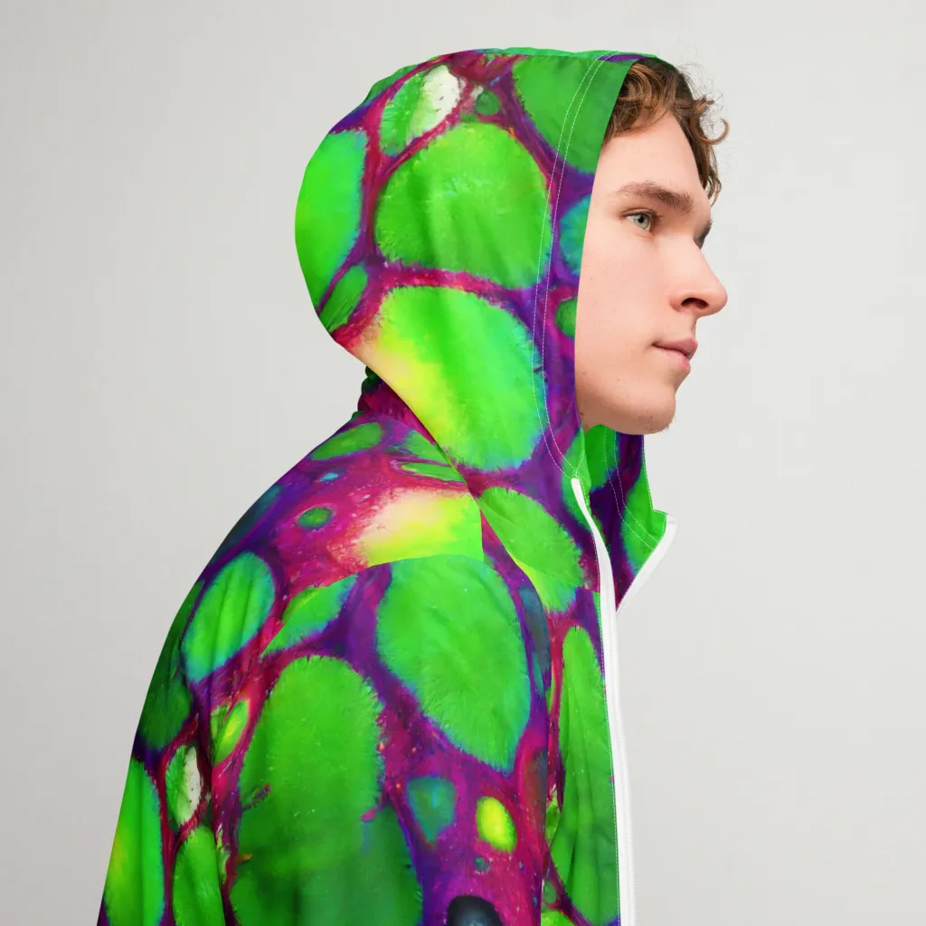 Elegant, Artstation, Matte Painting on Men's Windbreaker — Right