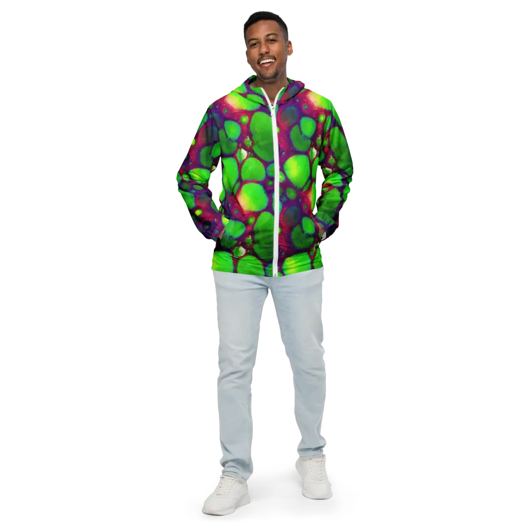 Elegant, Artstation, Matte Painting on Men's Windbreaker — Front