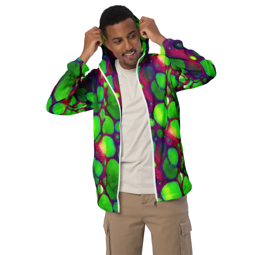 Elegant, Artstation, Matte Painting on Men's Windbreaker — Front
