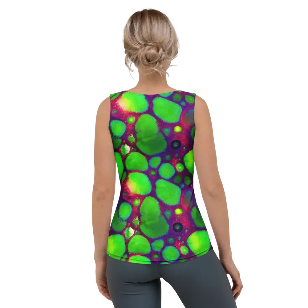 Elegant, Artstation, Matte Painting on Women's Tank Top — Back
