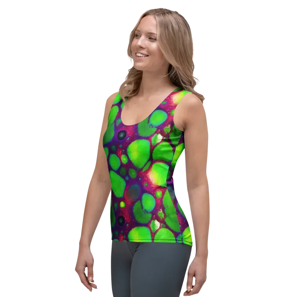 Elegant, Artstation, Matte Painting on Women's Tank Top — Left Front